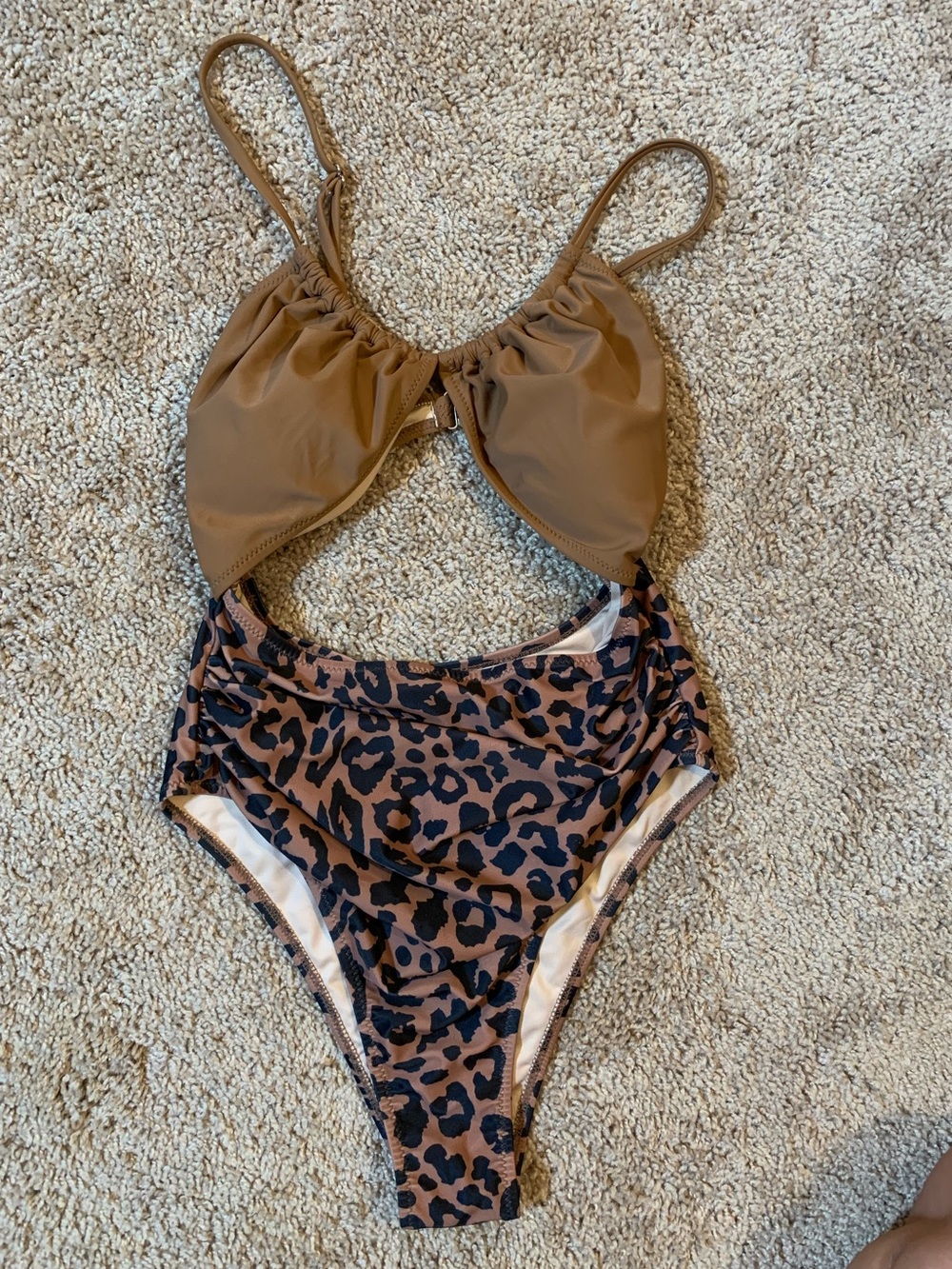 Brown & Leopard One-Piece Swimsuit